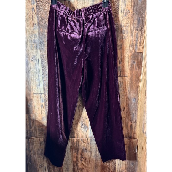 Loft Velvet Pants Womens Size 0 Plum Purple Dressy Career Casual‎ - Picture 3 of 4